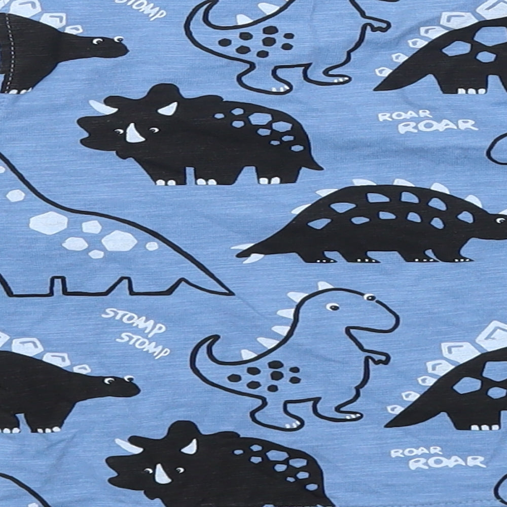 NEXT Boys Blue Round Neck Cotton Pullover Jumper Size 2-3 Years Pullover - Dinosaur