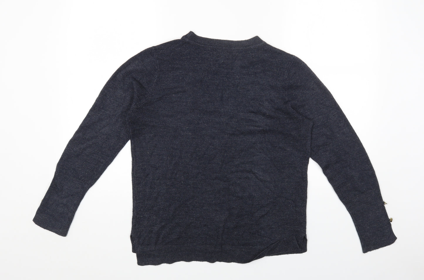 Primark Womens Grey Round Neck Acrylic Pullover Jumper Size S