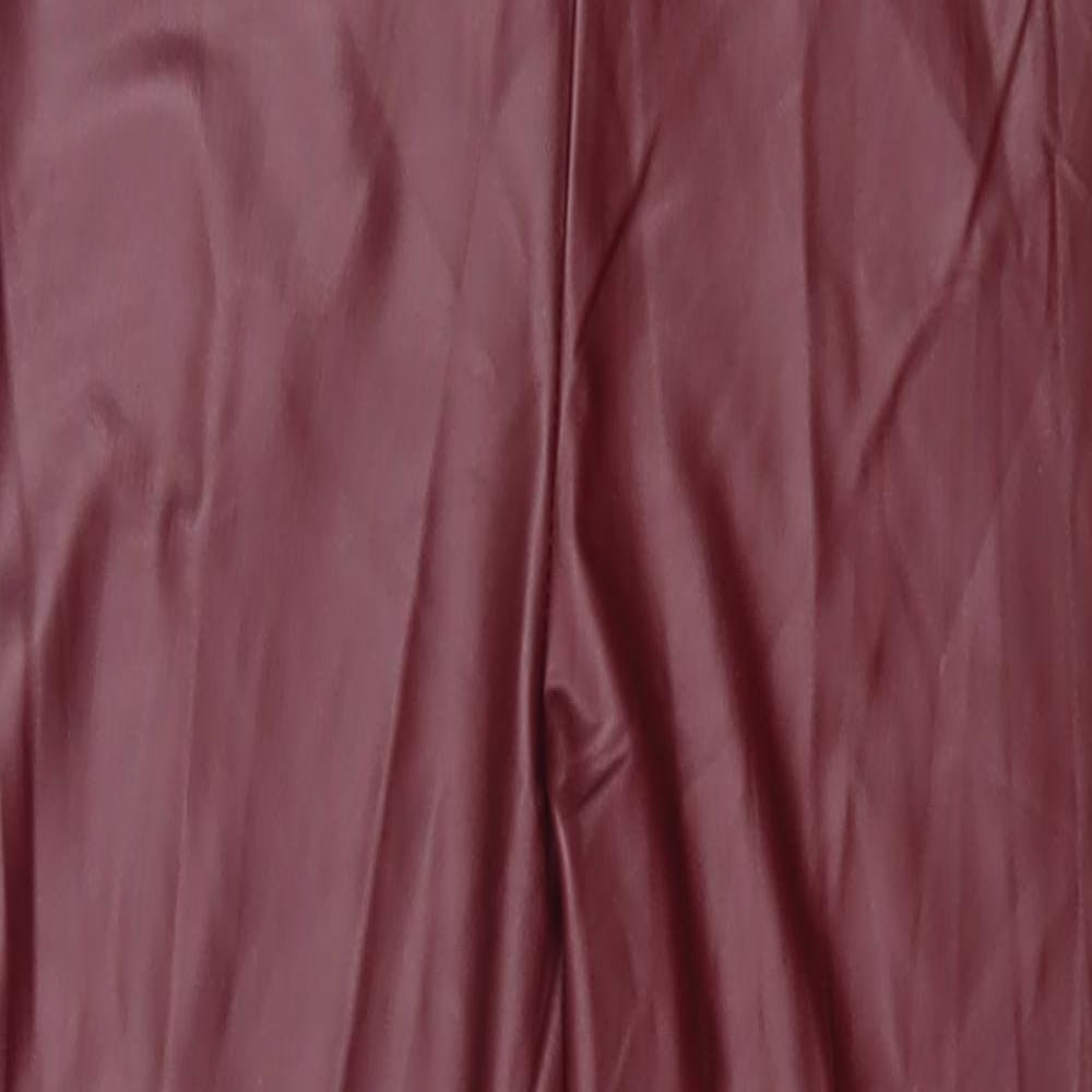 Primark Girls Red Polyester Jegging Trousers Size 9-10 Years L20 in Regular Pullover - Faux Leather