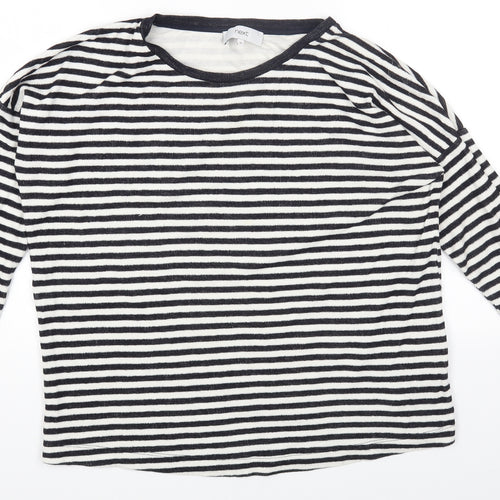 NEXT Womens Multicoloured Round Neck Striped Cotton Pullover Jumper Size 14