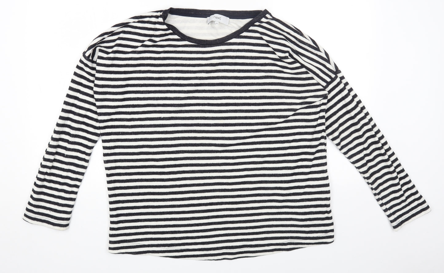 NEXT Womens Multicoloured Round Neck Striped Cotton Pullover Jumper Size 14