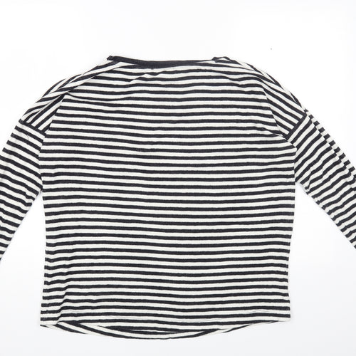 NEXT Womens Multicoloured Round Neck Striped Cotton Pullover Jumper Size 14