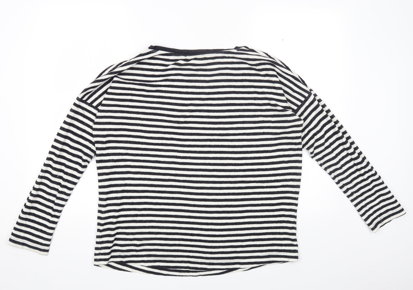 NEXT Womens Multicoloured Round Neck Striped Cotton Pullover Jumper Size 14