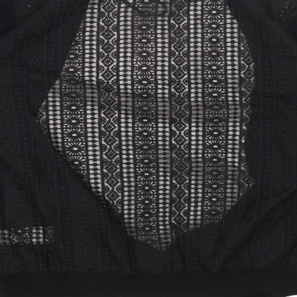 New Look Womens Black V-Neck Viscose Cardigan Jumper Size 14
