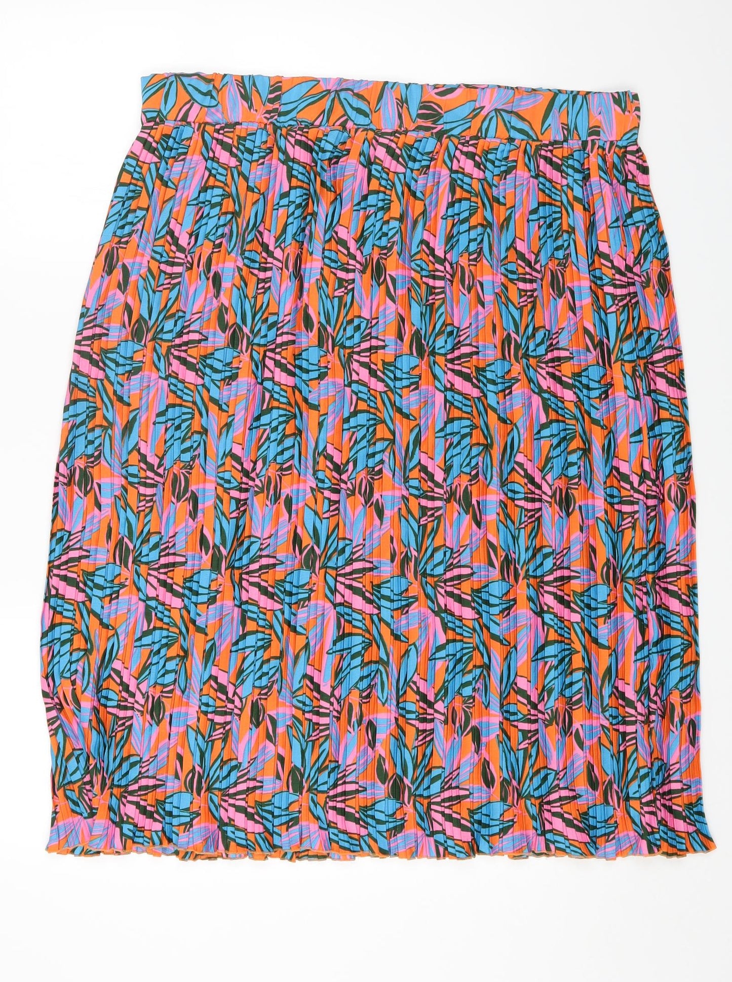 TU Womens Multicoloured Floral Polyester Pleated Skirt Size 20