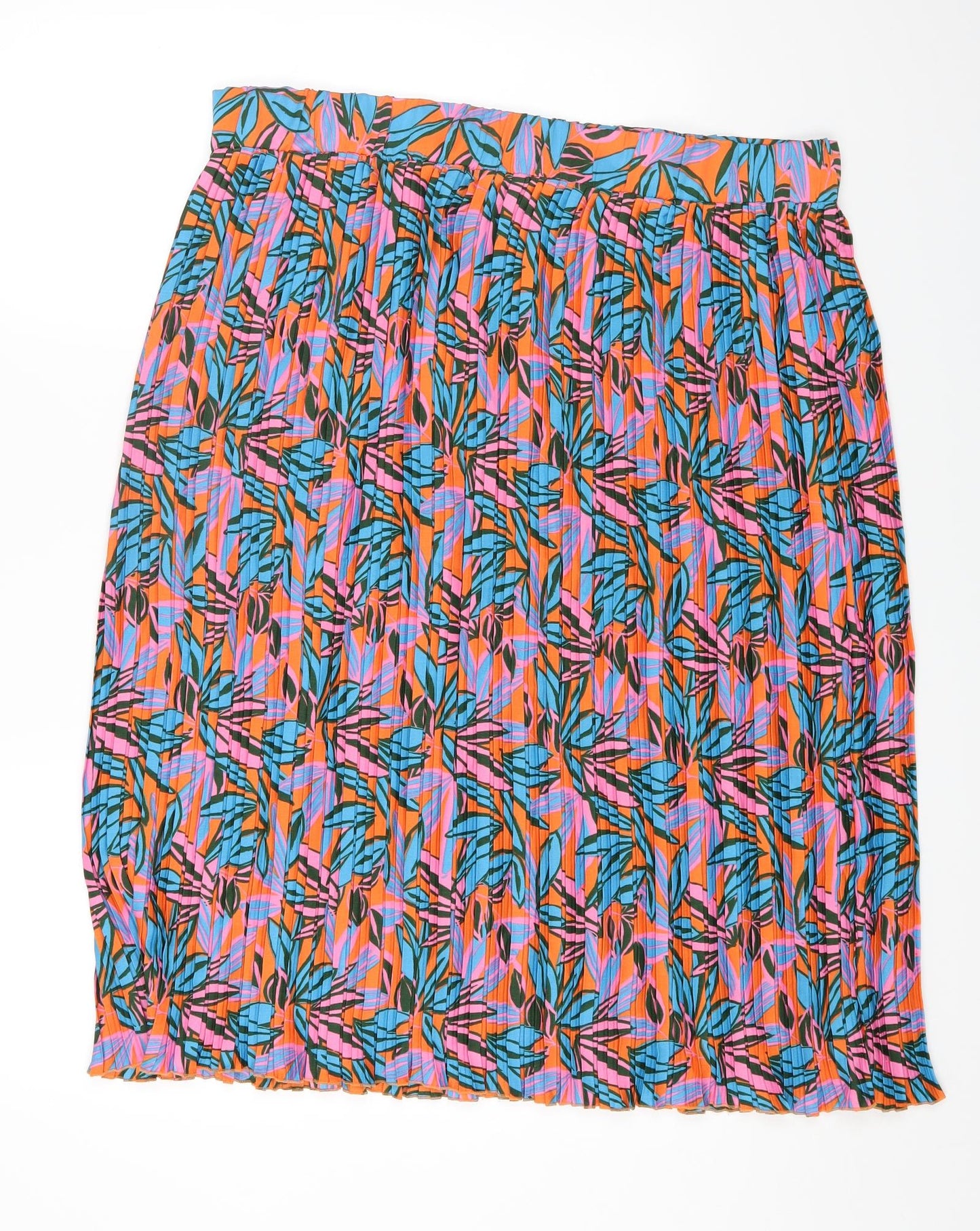 TU Womens Multicoloured Floral Polyester Pleated Skirt Size 20