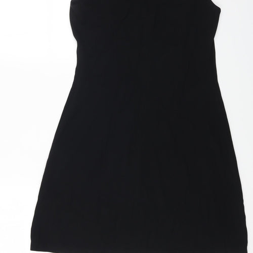 Country Road Womens Black Polyester A-Line Size 8 Boat Neck Zip