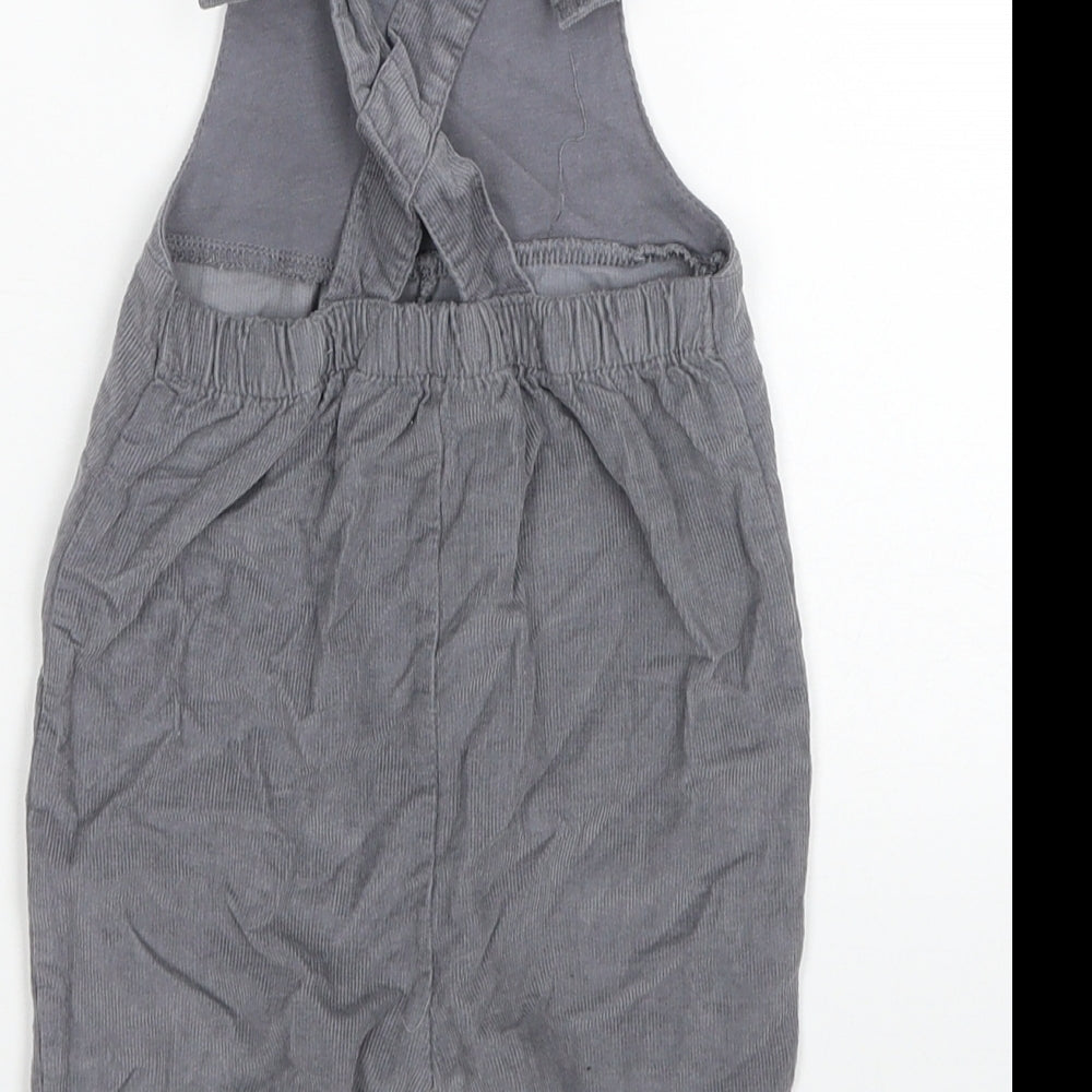 TU Boys Grey Cotton Dungaree One-Piece Size 3-6 Months Snap - Peter Rabbit