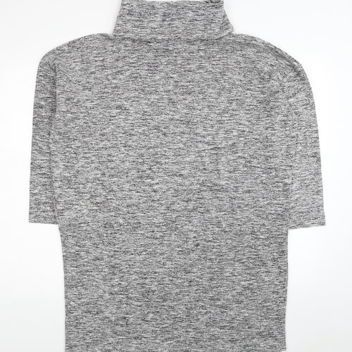 River Island Womens Grey Roll Neck Viscose Tunic Jumper Size 10