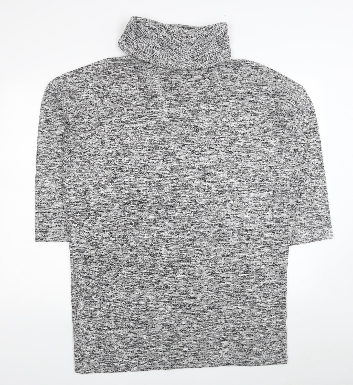 River Island Womens Grey Roll Neck Viscose Tunic Jumper Size 10