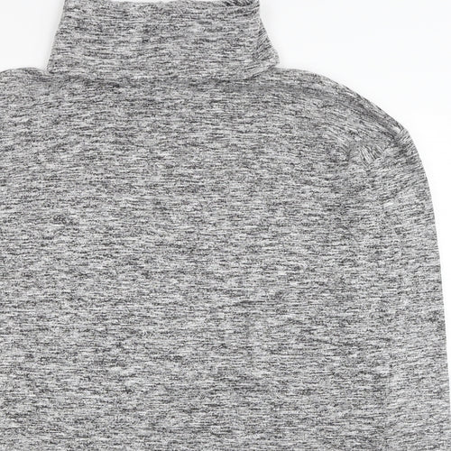 River Island Womens Grey Roll Neck Viscose Tunic Jumper Size 10