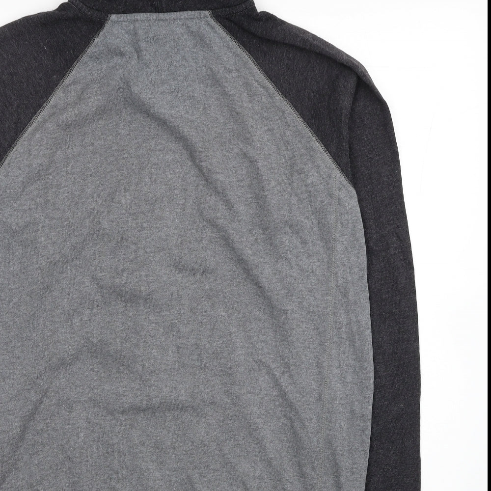 Element Mens Grey Cotton Full Zip Hoodie Size M