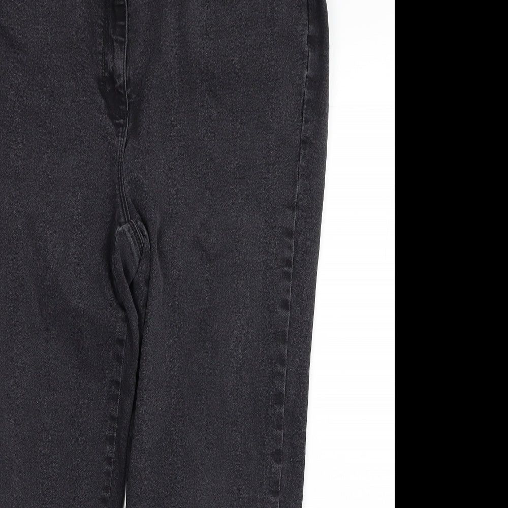 Bonmarché Womens Black Cotton Straight Jeans Size 18 L25 in Regular Zip