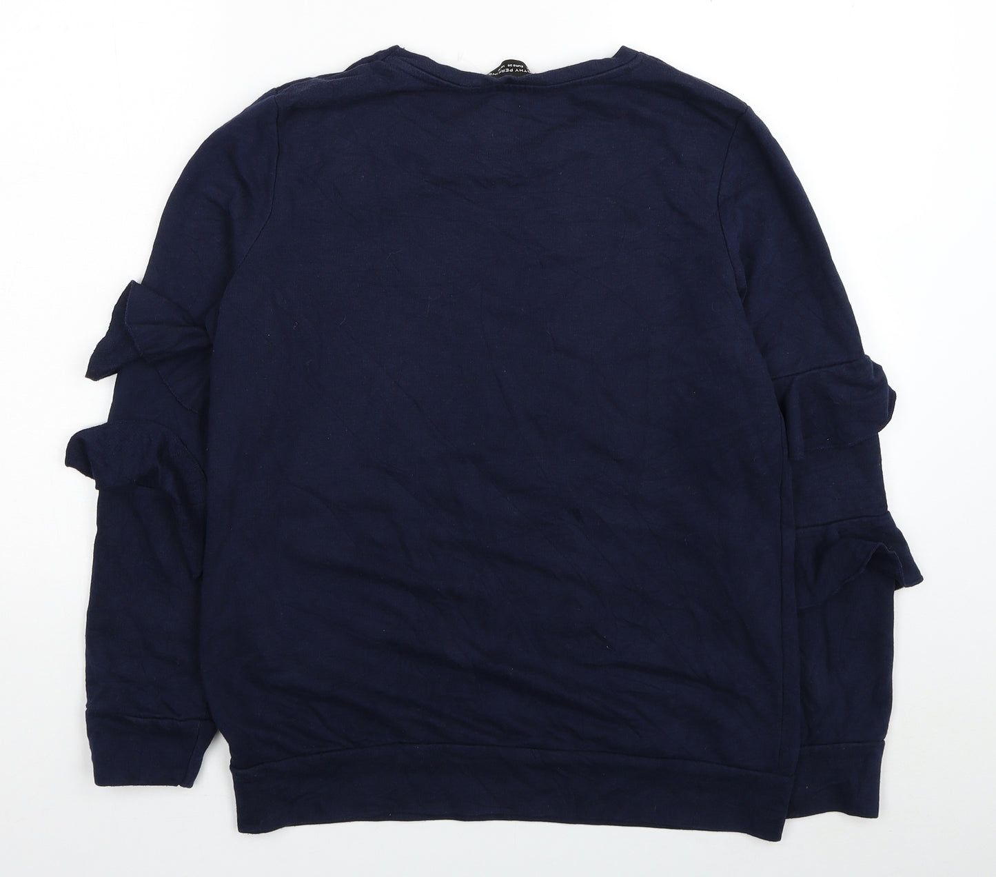 Dorothy Perkins Womens Blue Cotton Pullover Sweatshirt Size 10 Pullover