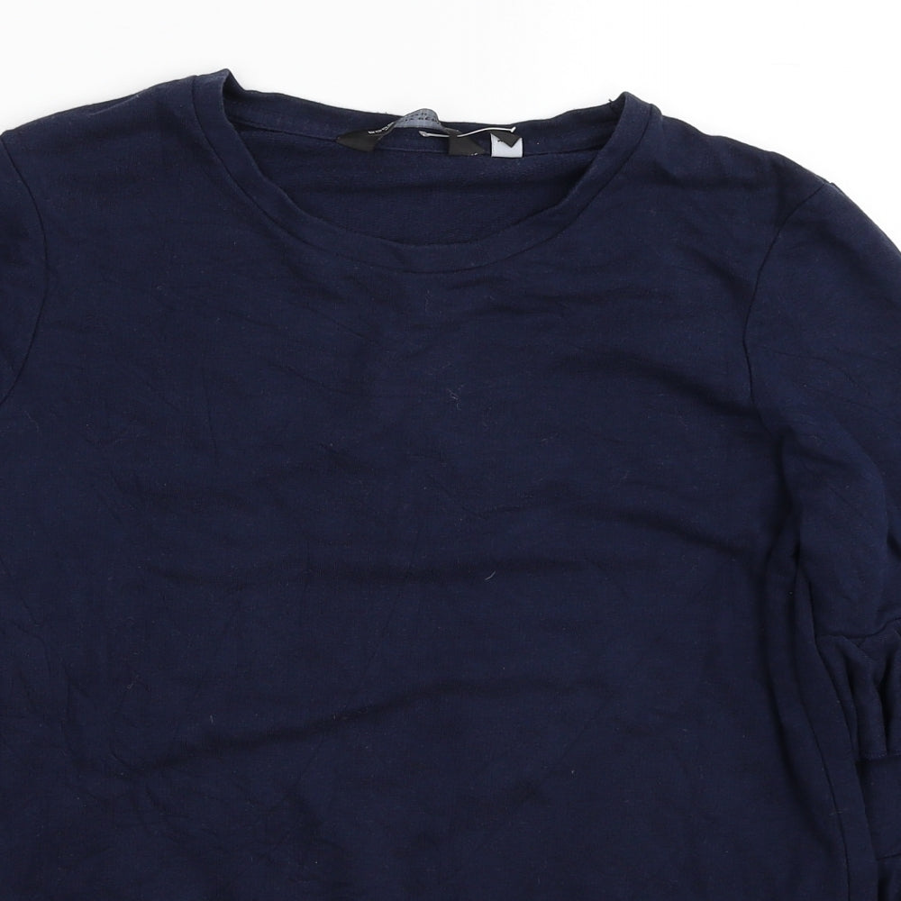 Dorothy Perkins Womens Blue Cotton Pullover Sweatshirt Size 10 Pullover