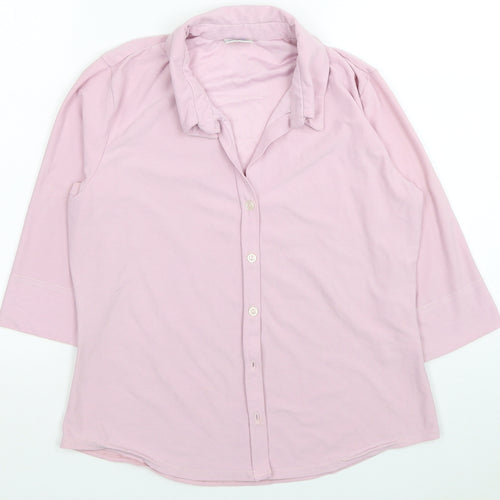 Tammy Girls Pink Polyester Basic Button-Up Size 15 Years Collared Button