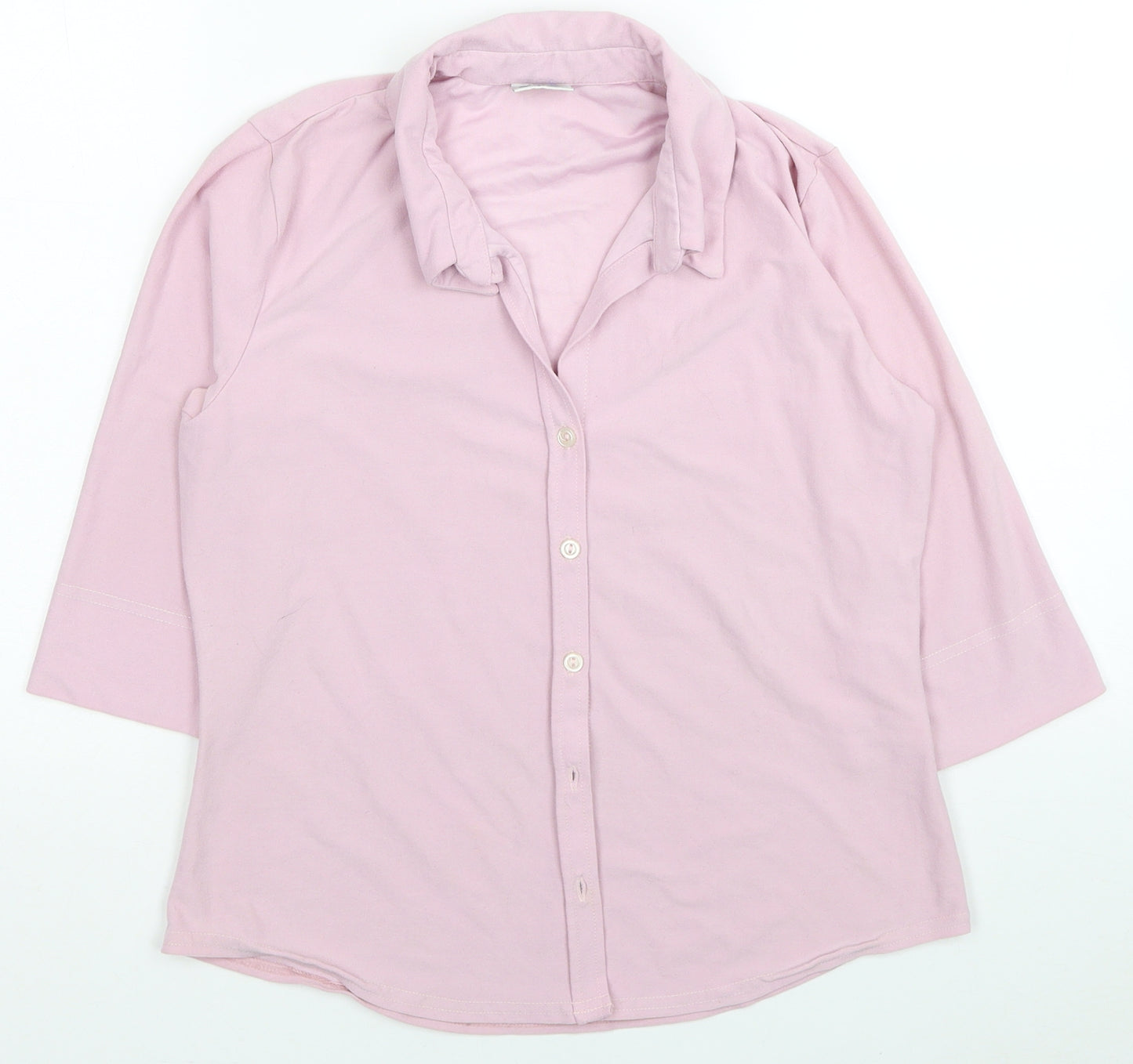 Tammy Girls Pink Polyester Basic Button-Up Size 15 Years Collared Button
