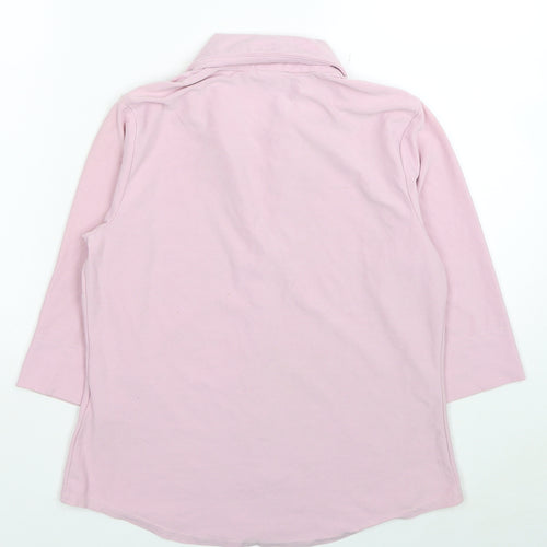 Tammy Girls Pink Polyester Basic Button-Up Size 15 Years Collared Button