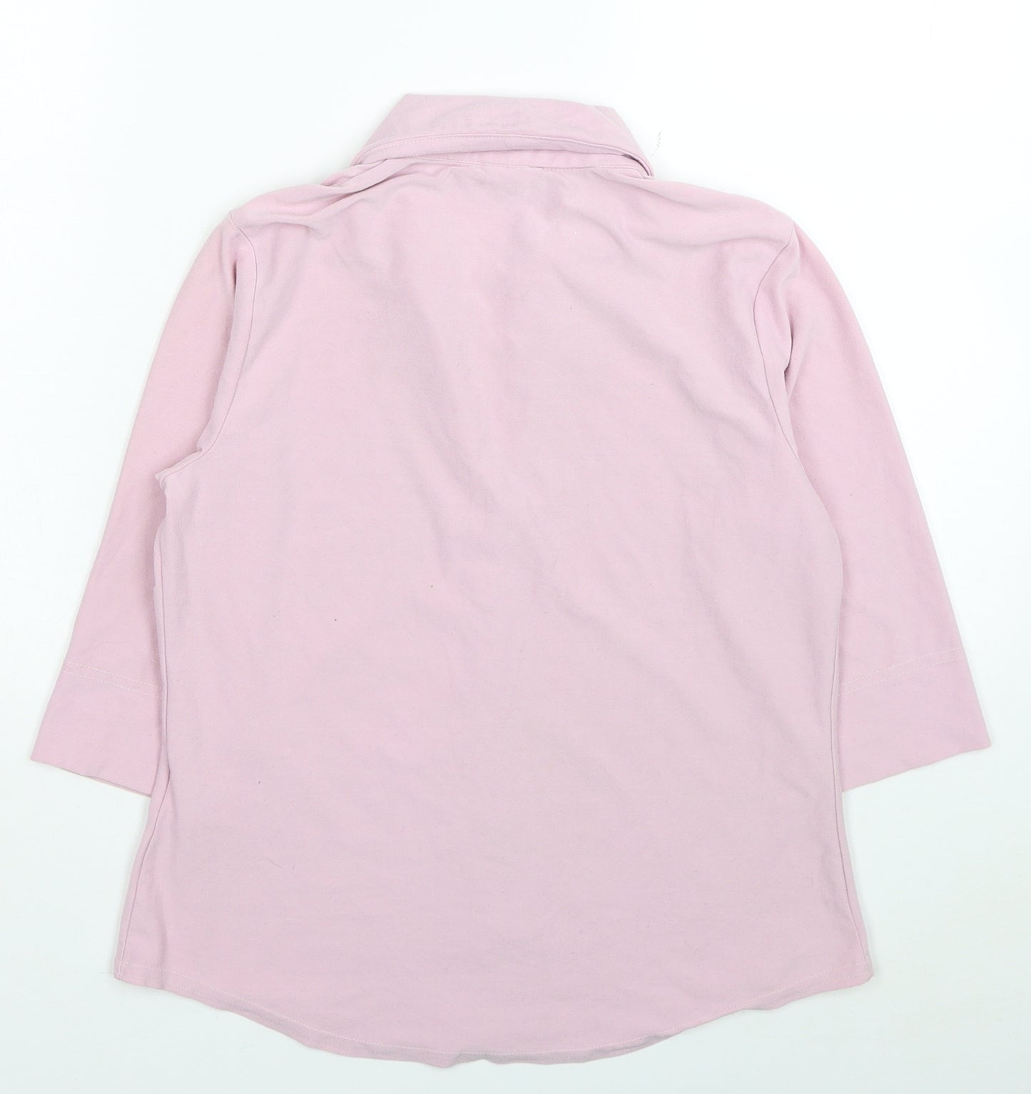 Tammy Girls Pink Polyester Basic Button-Up Size 15 Years Collared Button