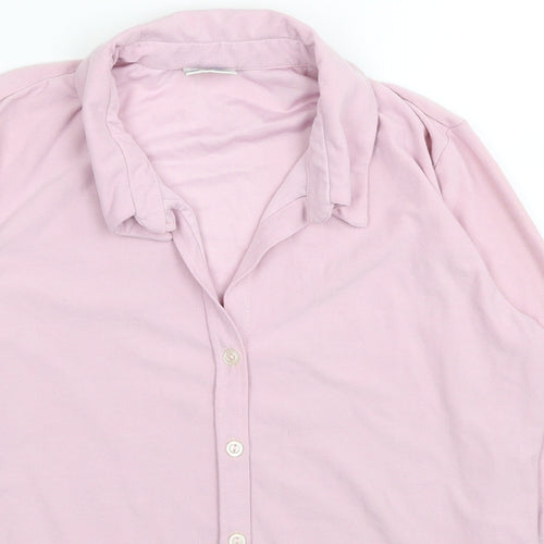 Tammy Girls Pink Polyester Basic Button-Up Size 15 Years Collared Button
