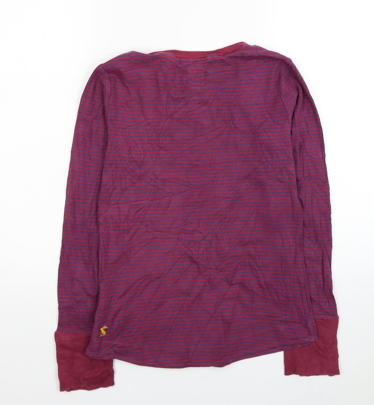 Joules Womens Purple Striped Cotton Pullover Sweatshirt Size 8 Pullover