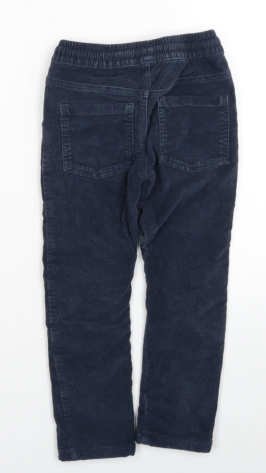 F&F Boys Blue Cotton Straight Jeans Size 4-5 Years Regular Drawstring