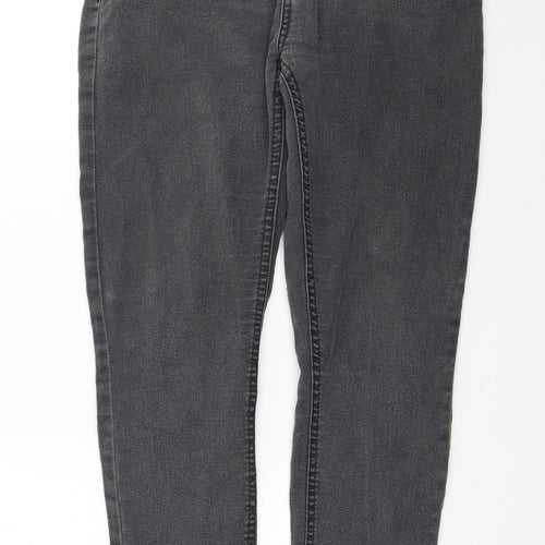 Select Womens Grey Cotton Skinny Jeans Size 10 L27 in Regular Zip