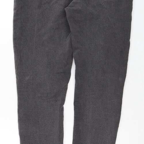 Select Womens Grey Cotton Skinny Jeans Size 10 L27 in Regular Zip