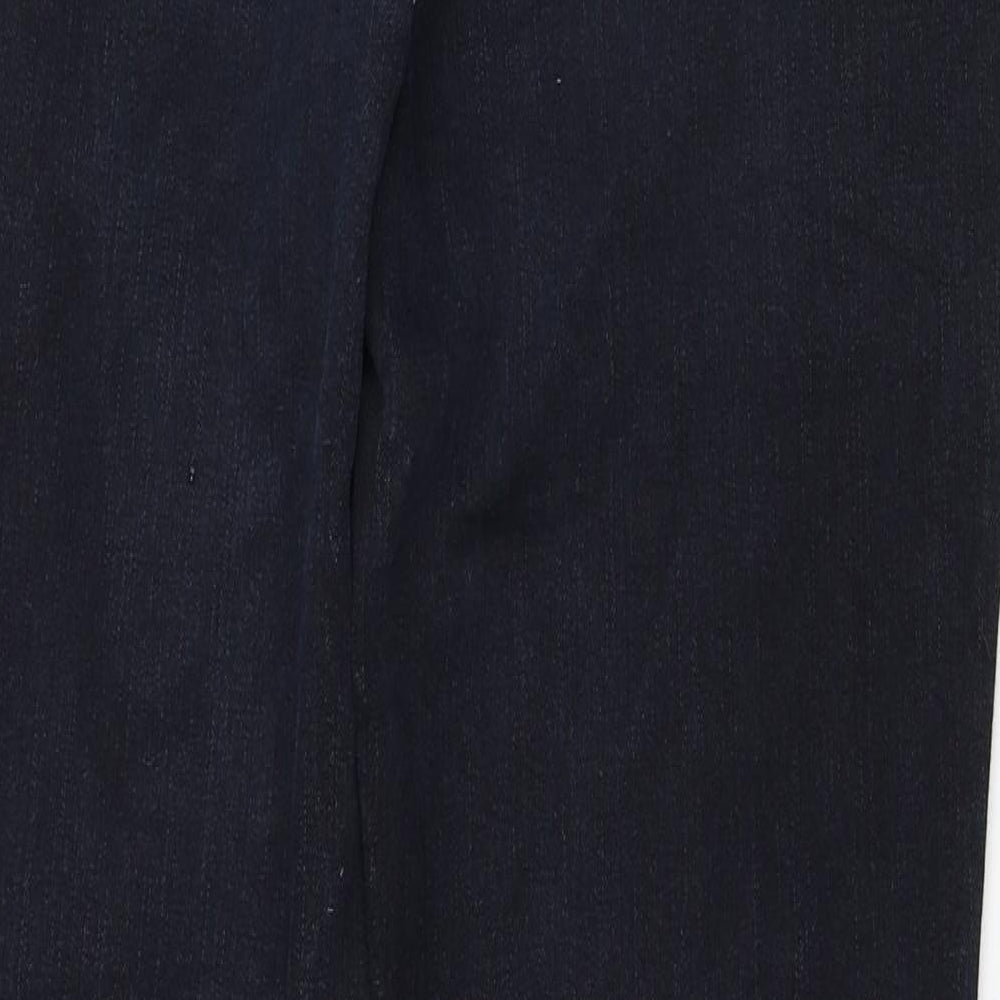 Per Una Womens Blue Cotton Bootcut Jeans Size 16 L29 in Regular Zip