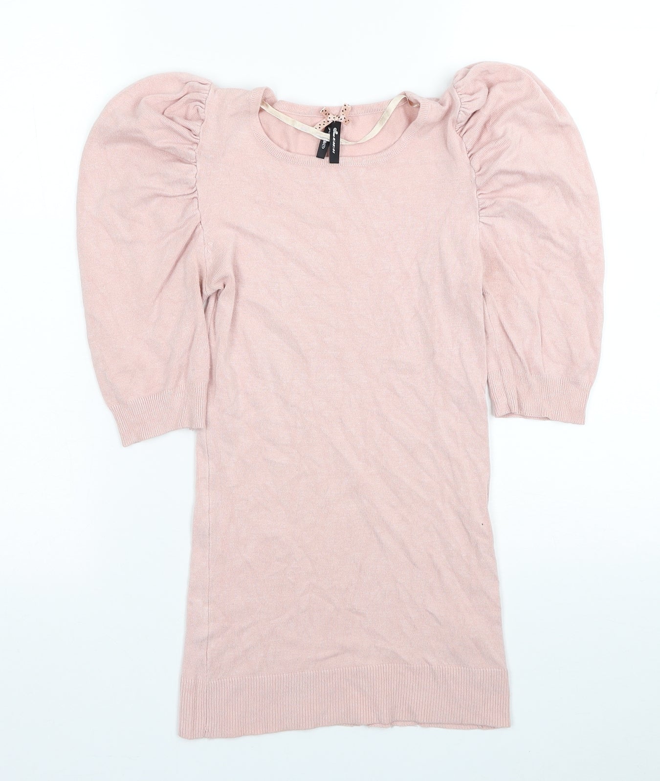 Atmosphere Womens Pink Viscose Jersey T-Shirt Size 8 Scoop Neck