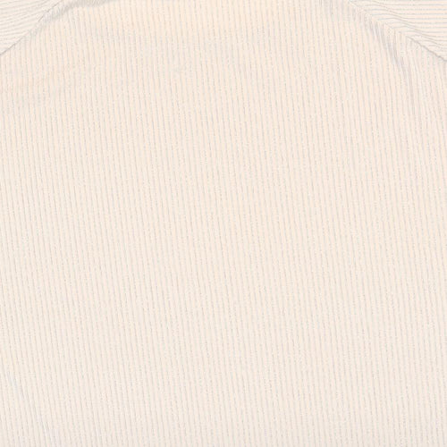 Papaya Womens Beige Striped Polyester Basic Blouse Size 20 Square Neck - Cold Shoulder