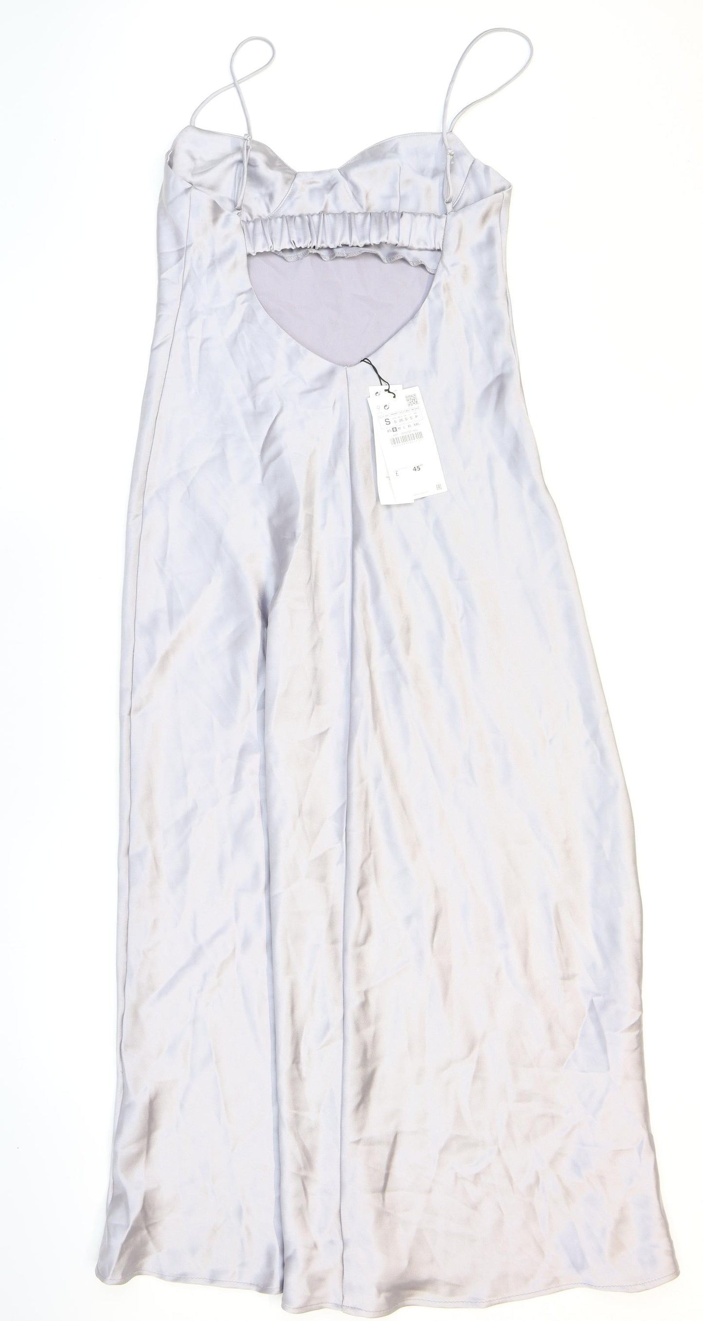 Zara Womens Purple Polyester Slip Dress Size S Sweetheart Pullover