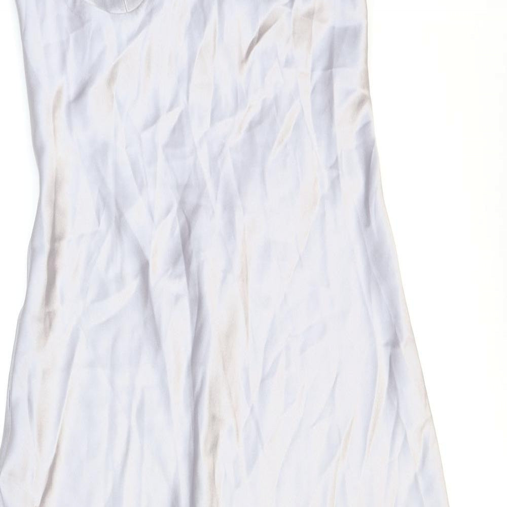Zara Womens Purple Polyester Slip Dress Size S Sweetheart Pullover