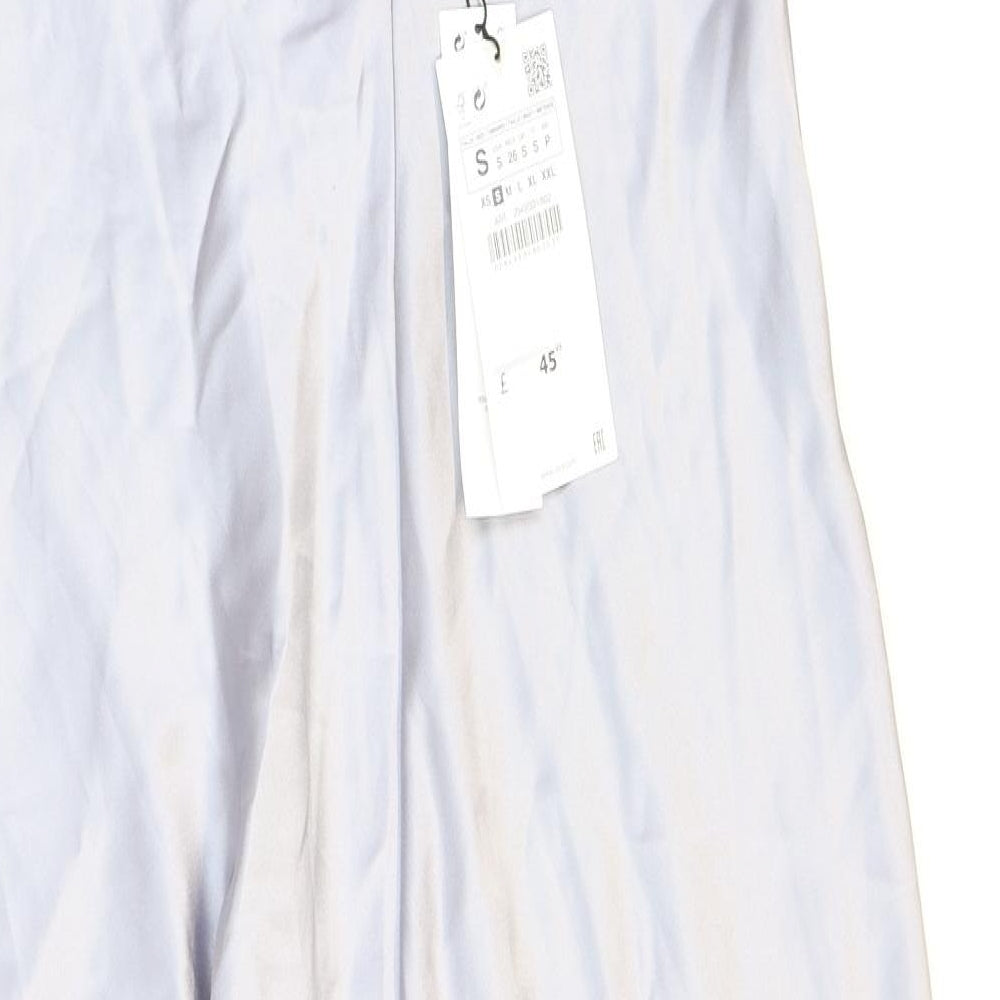 Zara Womens Purple Polyester Slip Dress Size S Sweetheart Pullover