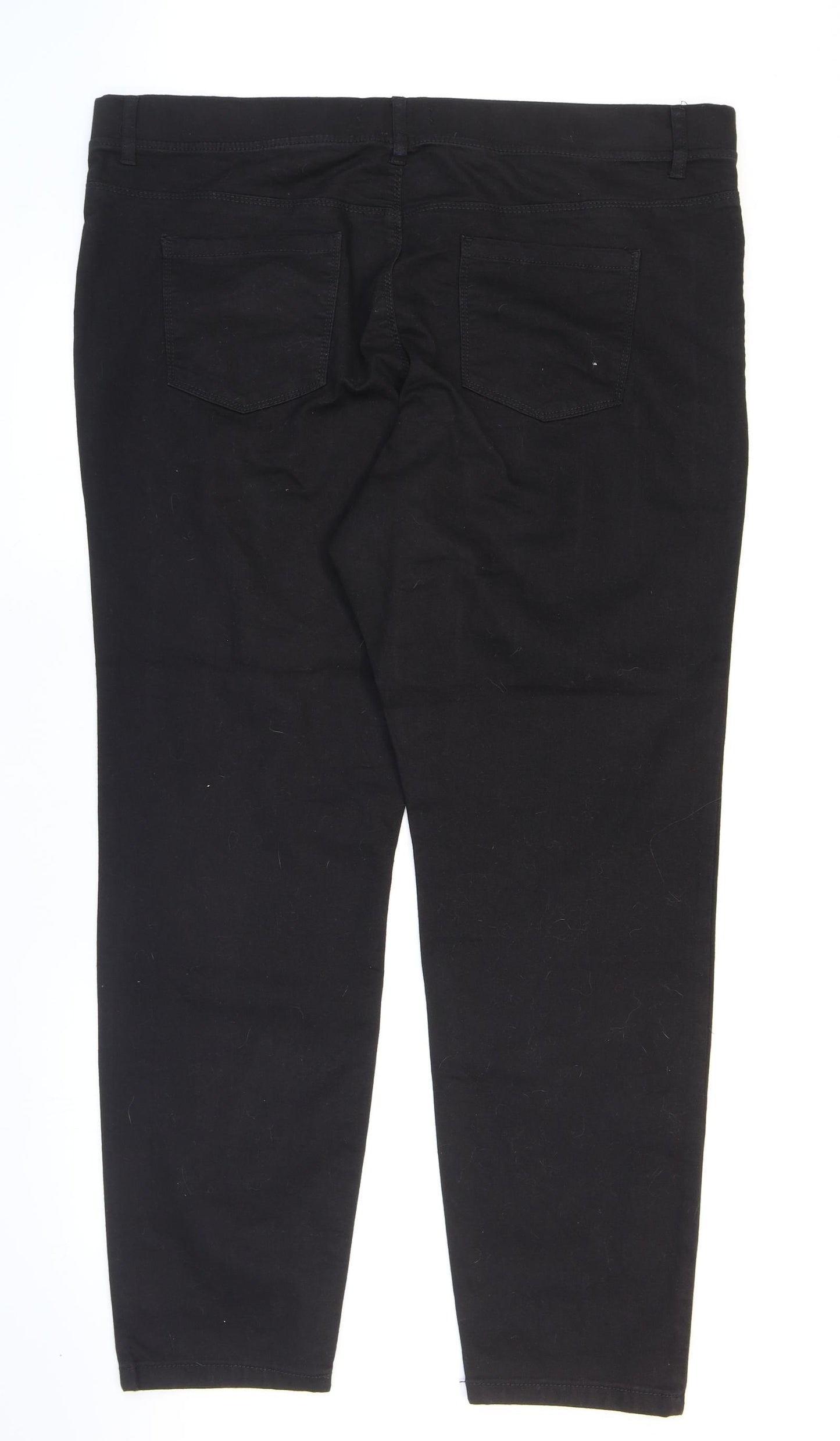 PEP&CO Womens Black Cotton Jegging Jeans Size 22 L27 in Regular