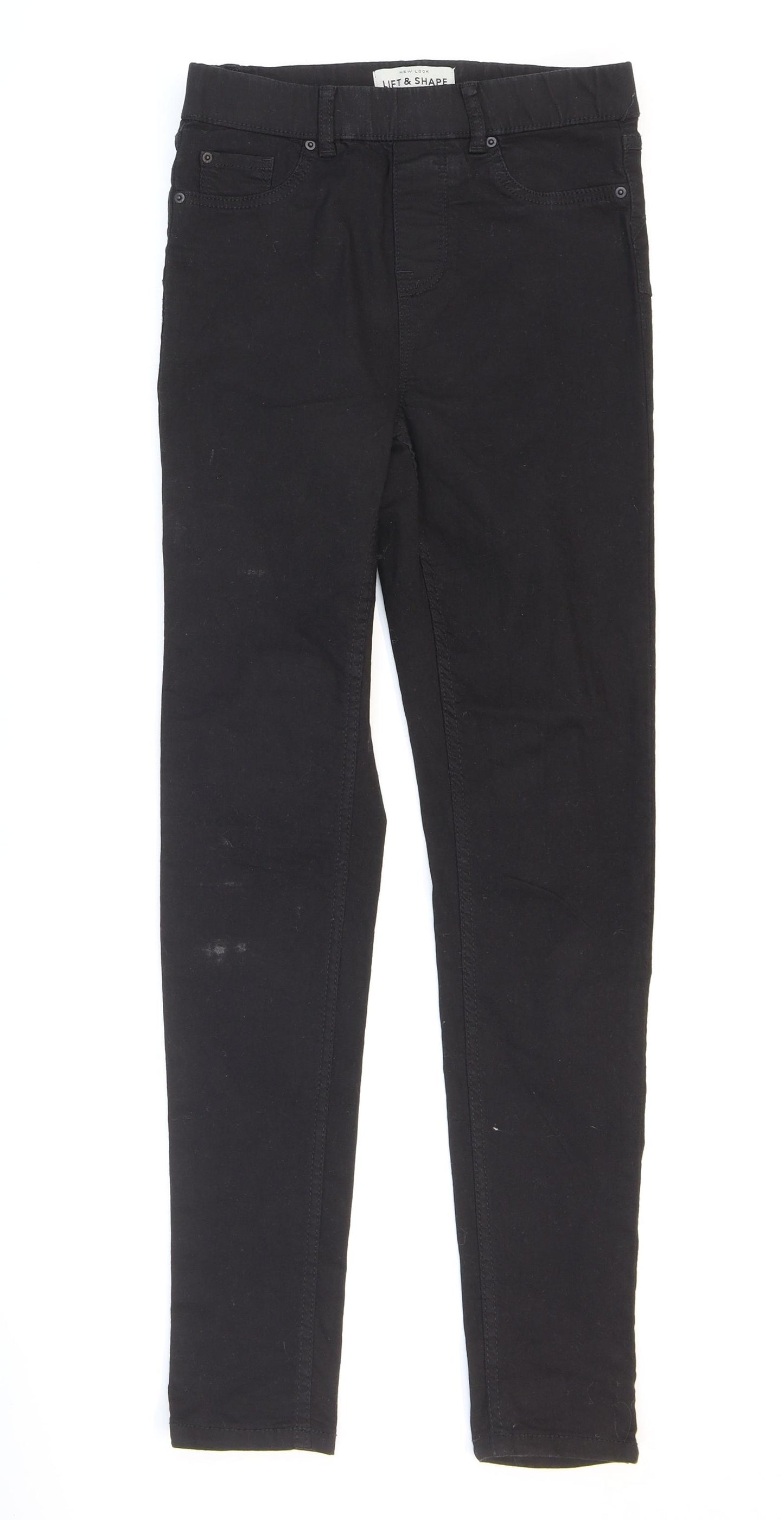 New Look Womens Black Cotton Jegging Jeans Size 8 L26 in Regular