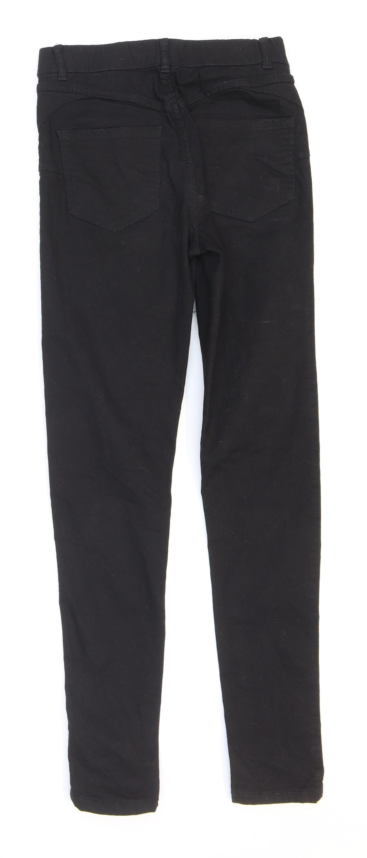 New Look Womens Black Cotton Jegging Jeans Size 8 L26 in Regular