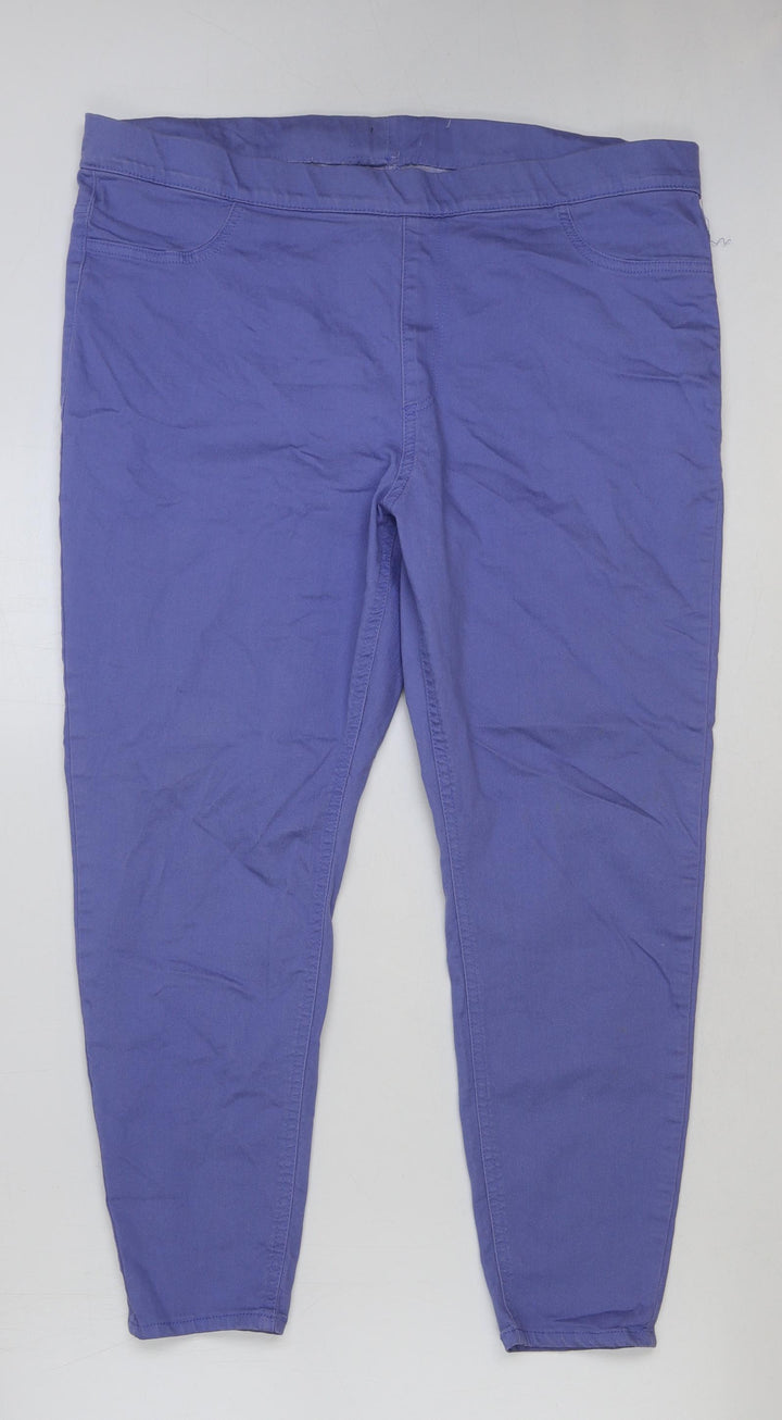 Preworn Womens Blue Cotton Jegging Jeans Size 38 in L26 in Regular