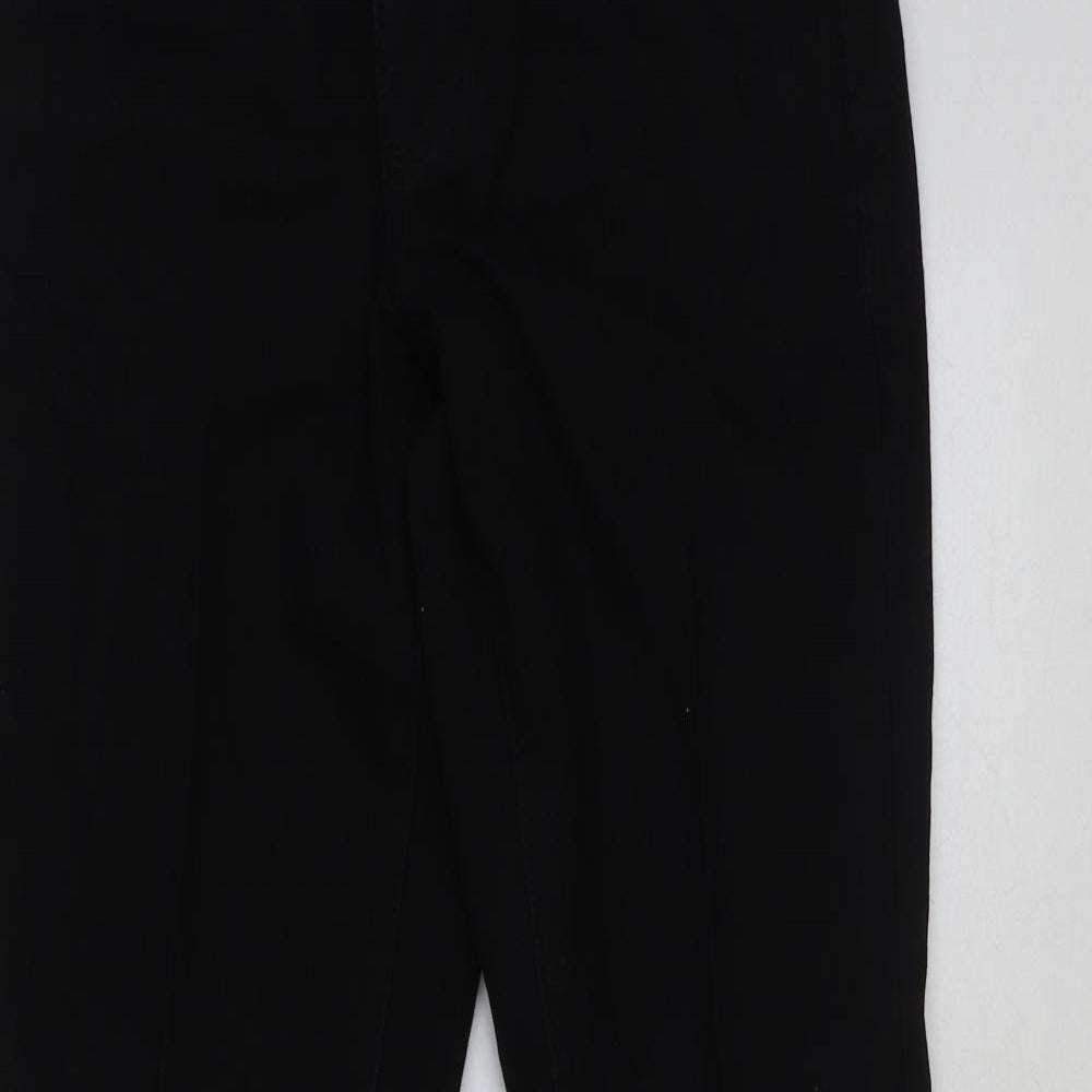 Miss Selfridge Womens Black Cotton Bootcut Jeans Size 8 L38 in Regular Button