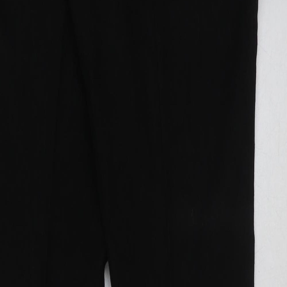 Miss Selfridge Womens Black Cotton Bootcut Jeans Size 8 L38 in Regular Button
