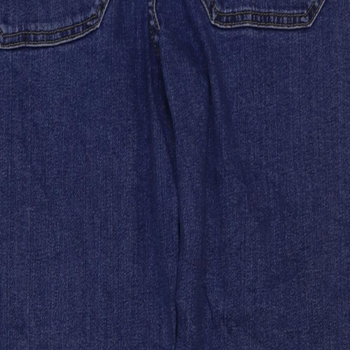 Oasis Womens Blue Cotton Straight Jeans Size 12 L28 in Regular Button