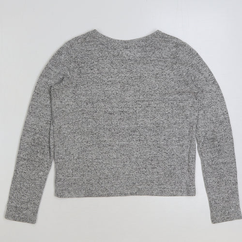 Primark Girls Grey Polyester Basic T-Shirt Size 10-11 Years Round Neck Pullover - Christmas