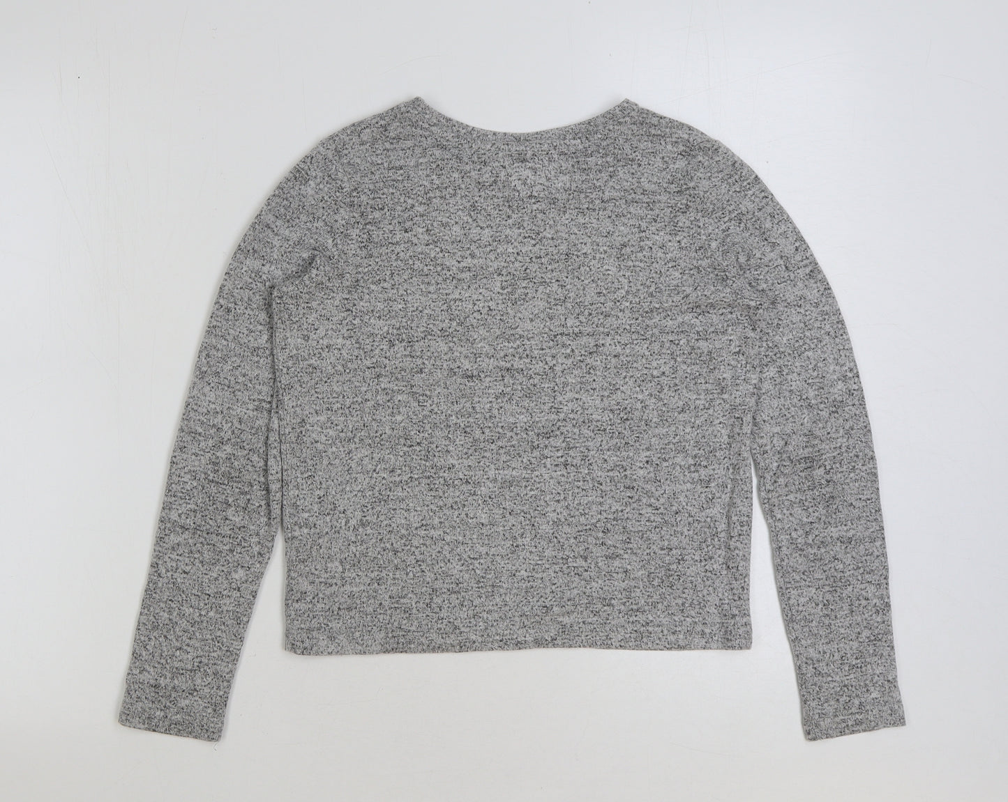 Primark Girls Grey Polyester Basic T-Shirt Size 10-11 Years Round Neck Pullover - Christmas