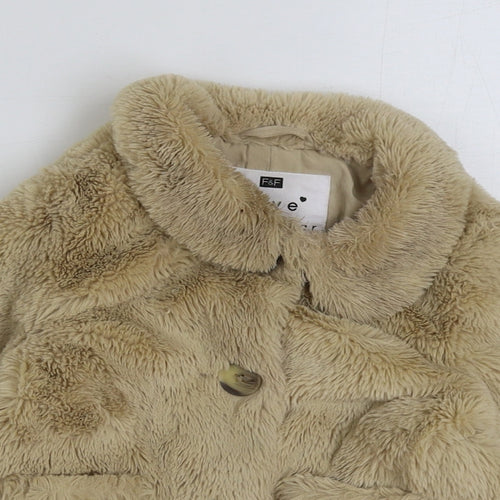 F&F Baby Beige Jacket Coat Size 18-24 Months Button