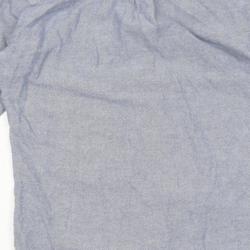ONLY & SONS Mens Blue Polyester Button-Up Size S Collared Button