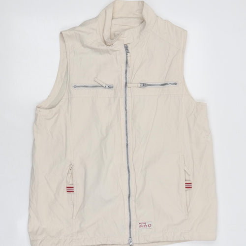 Nature Trail Mens Beige Jacket Waistcoat Size 42 Zip