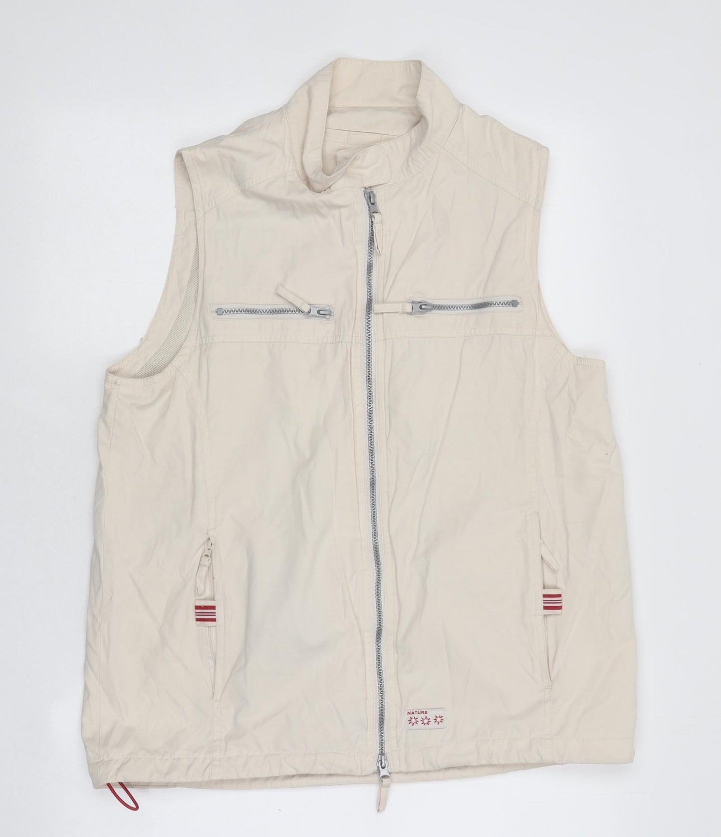 Nature Trail Mens Beige Jacket Waistcoat Size 42 Zip