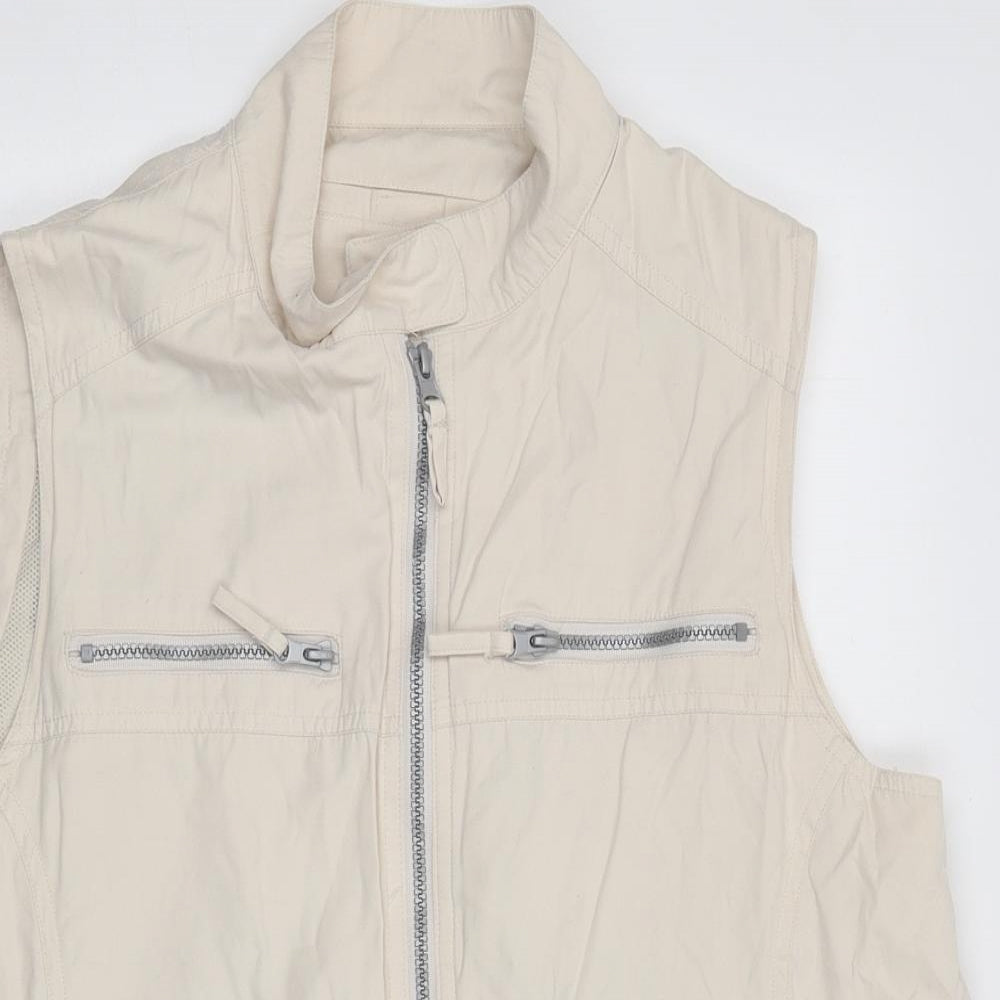 Nature Trail Mens Beige Jacket Waistcoat Size 42 Zip
