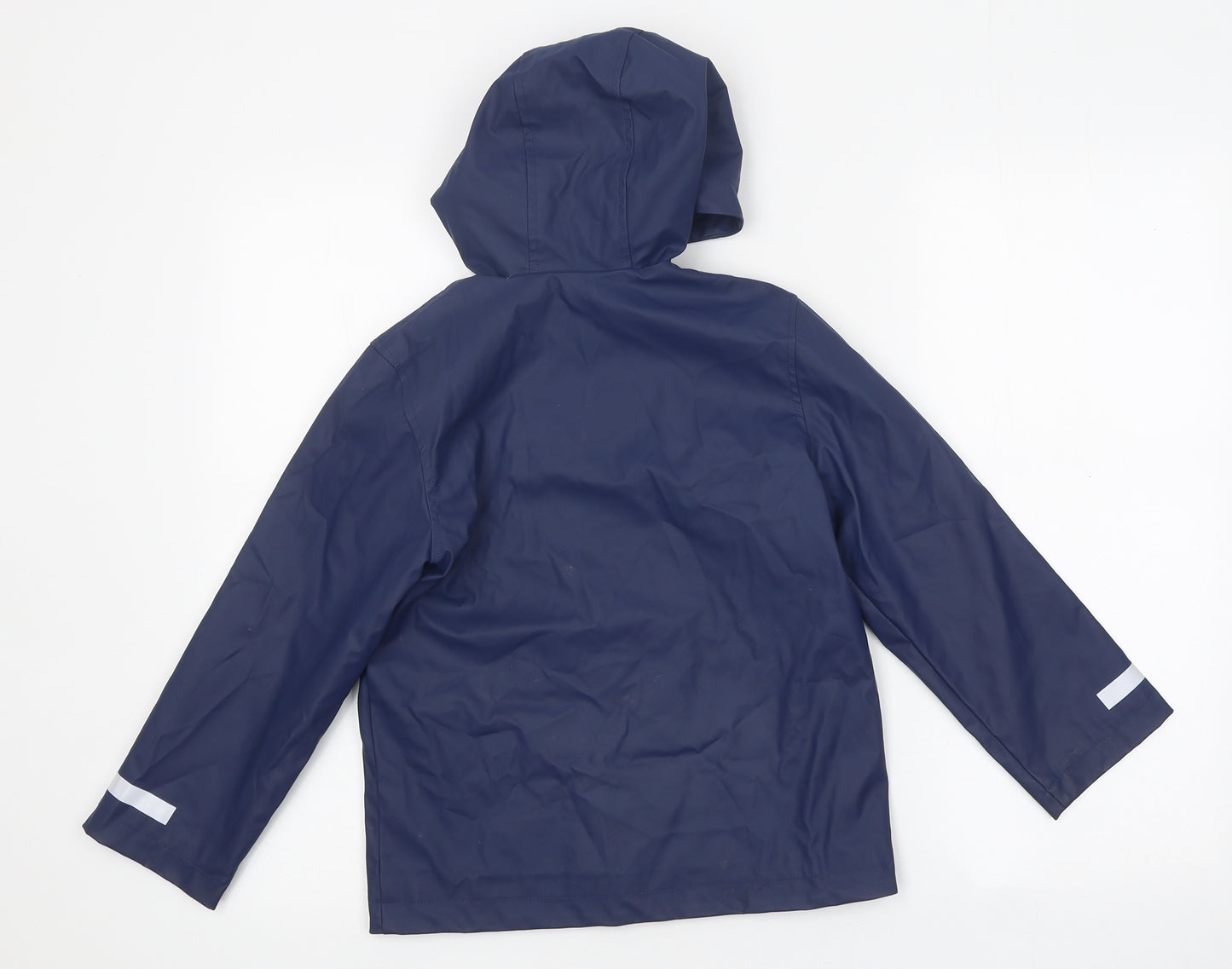 Marks and Spencer Boys Blue Rain Coat Coat Size 6-7 Years Zip