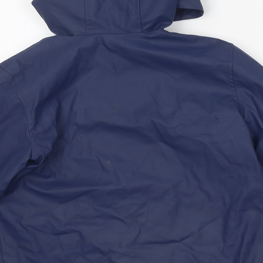 Marks and Spencer Boys Blue Rain Coat Coat Size 6-7 Years Zip